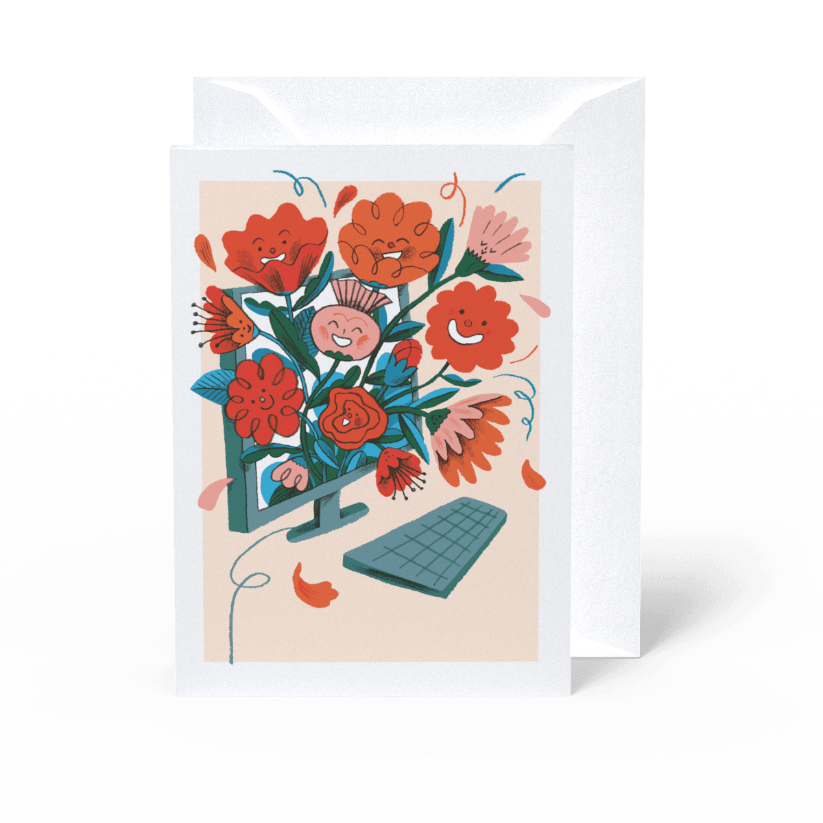 Grußkarten-Set "Blumenstrauß" (transparent img)